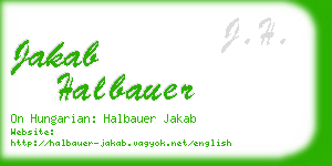 jakab halbauer business card